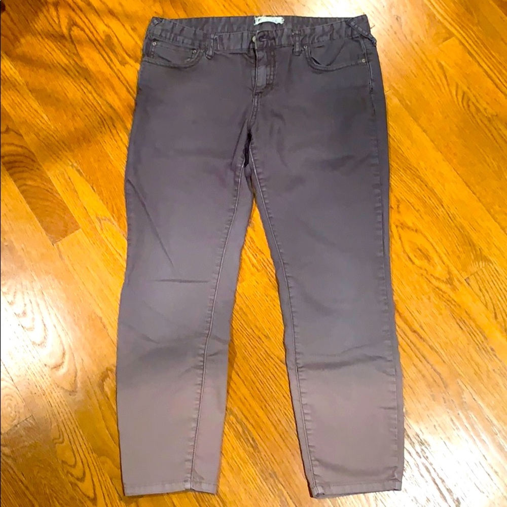 Free People cropped gray ombré jeans